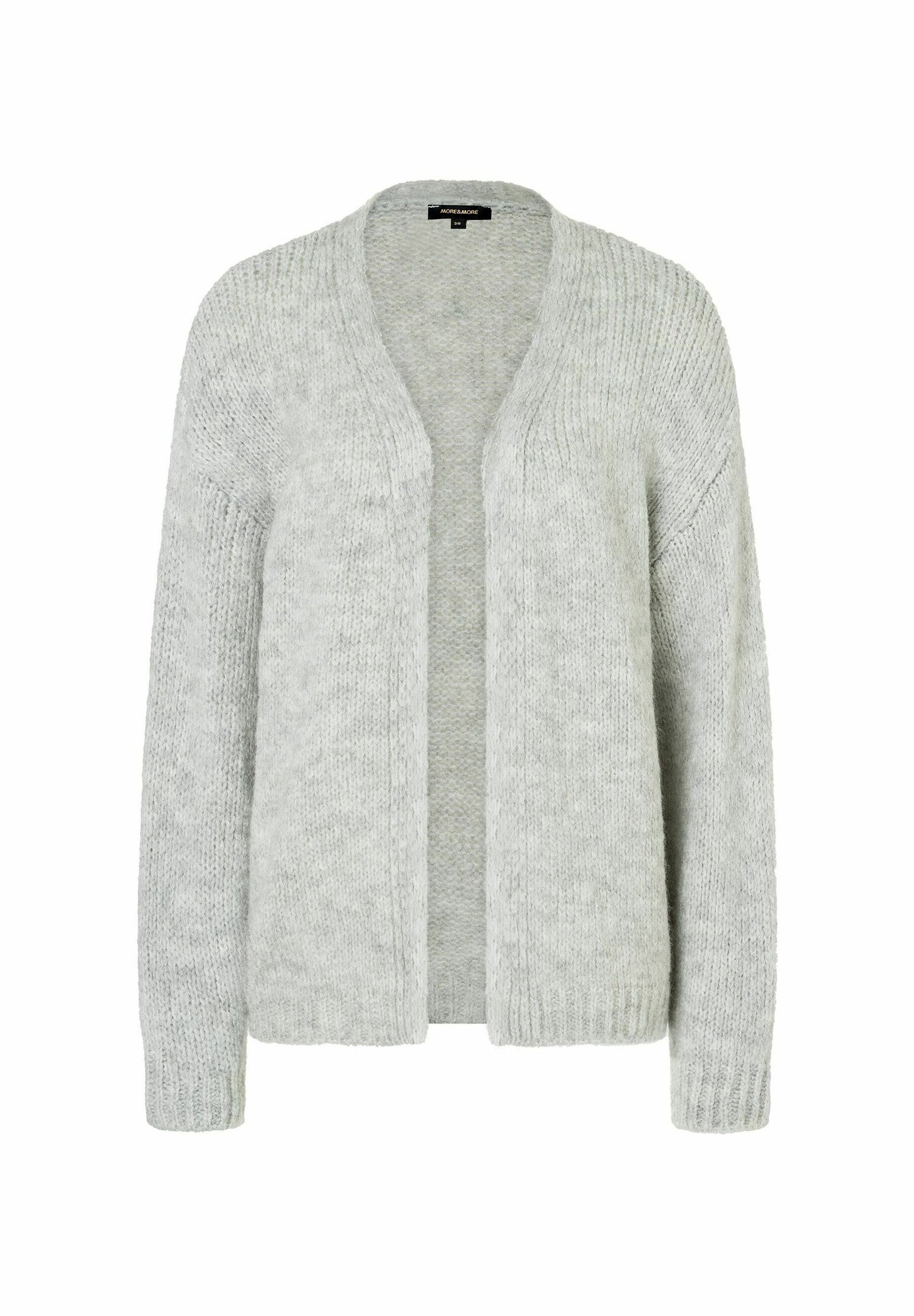 More More Strickjacke hellgrau meliert/hellgrau-meliert Zalando