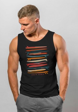 MOTIV FASHION MUSKEL - Top - schwarz rot