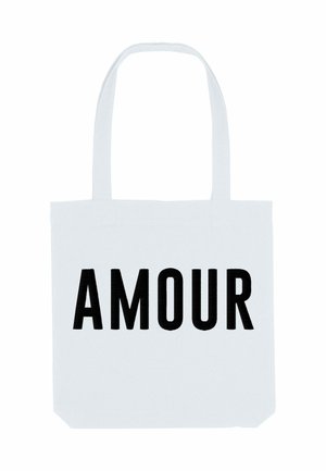 AMOURTEXT PRINT - Shopping Bag - white
