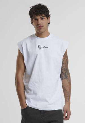 Karl Kani SMALL SIGNATURE TEE - Toppi - white