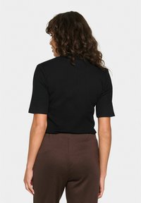 Saint Tropez ASTER MOCK NECK - Paprasti marškinėliai - black
