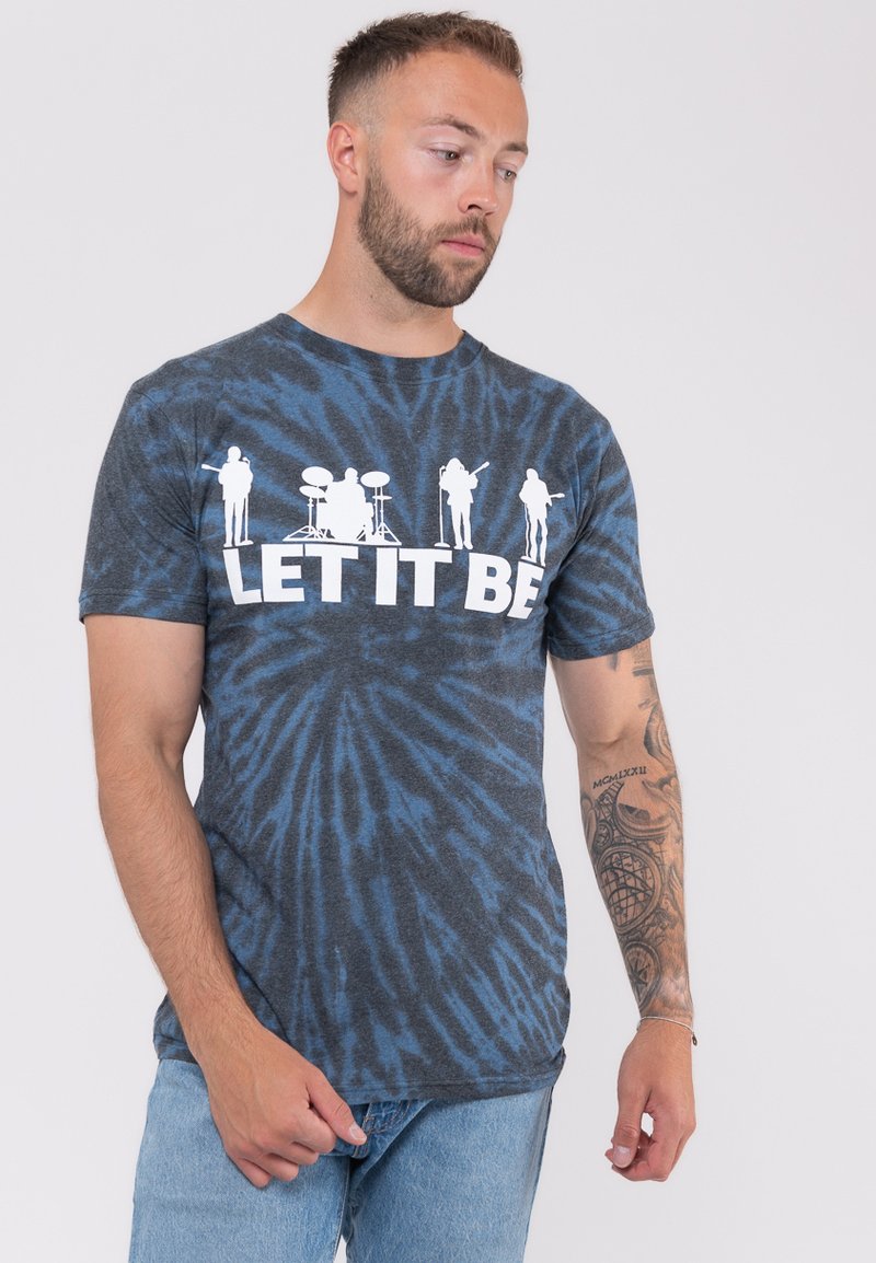 Paradiso Clothing THE BEATLES LET IT BE SILHOUETTE DIP DYE - Print T-shirt - black