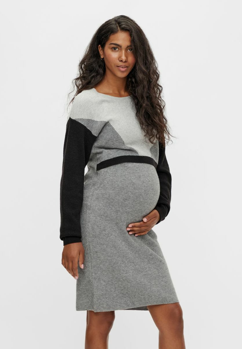 MAMALICIOUS Jersey dress - light grey 