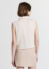 Calliope SMANICATA RIGHE IN RILIEVO - Veste sans manches - ecru chiaro