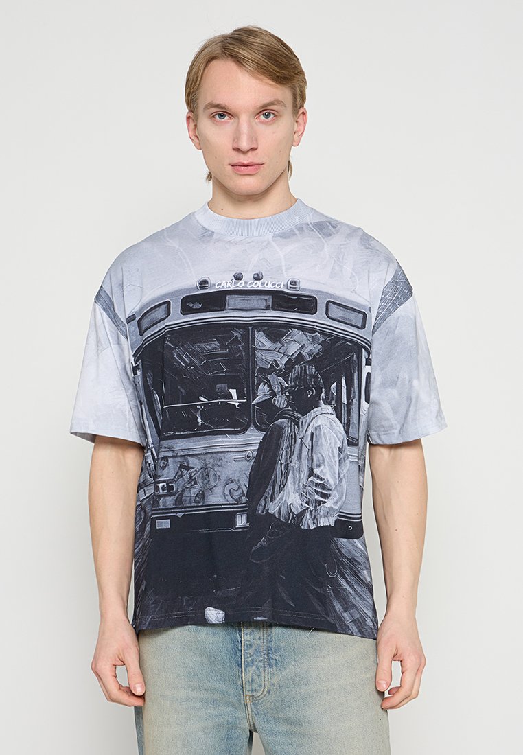 carlo colucci T-shirt print zwart