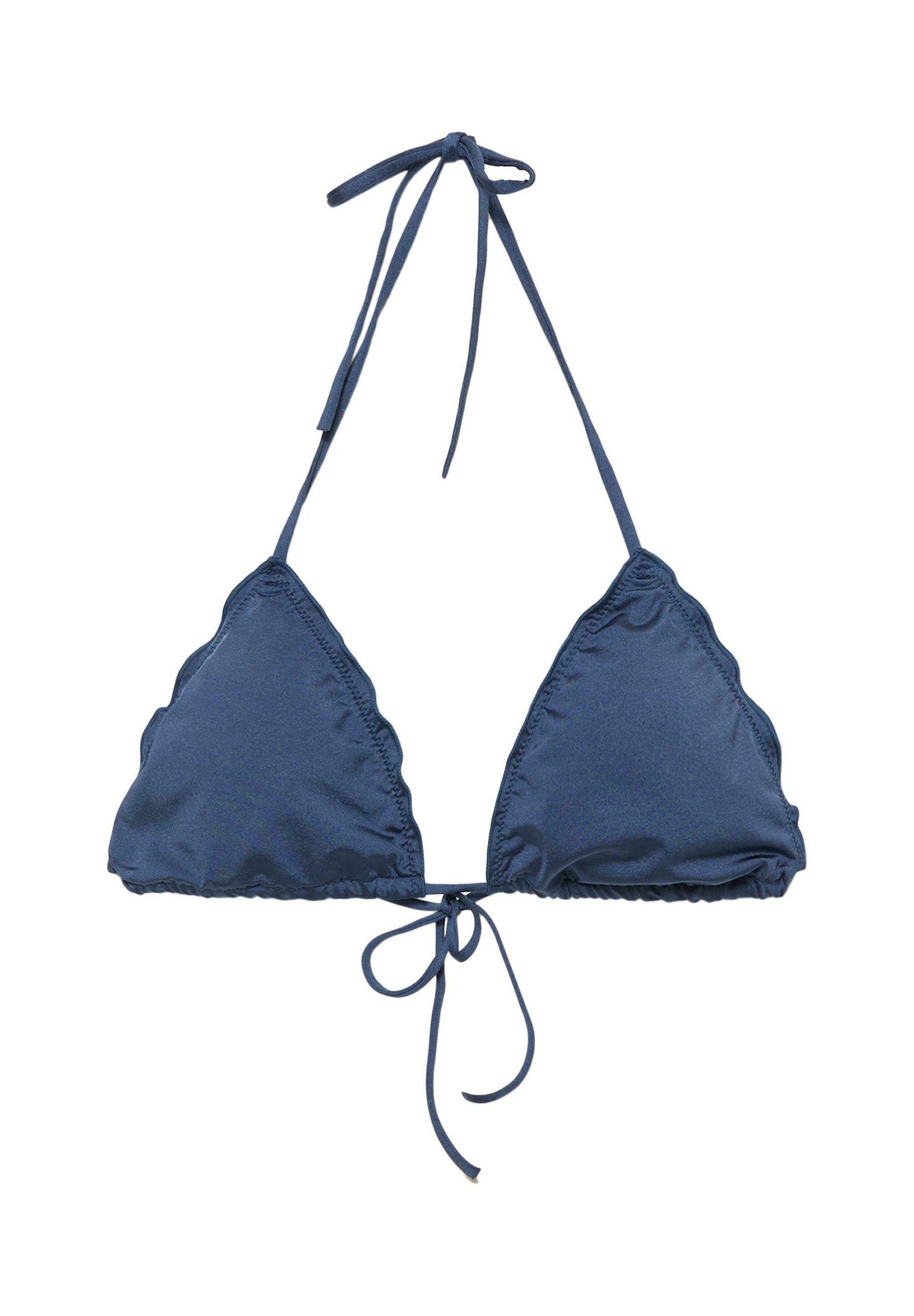 Ruffled Triangle Bikini Top