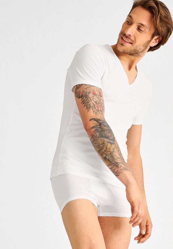 2 PACK V NECK T SHIRTS MODERN COTTON STRETCH - Undershirt3