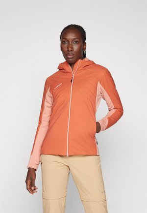 Mammut RIME LIGHT FLEX HOODED JACKET WOMEN - Softshelljas - brick-quartz dust