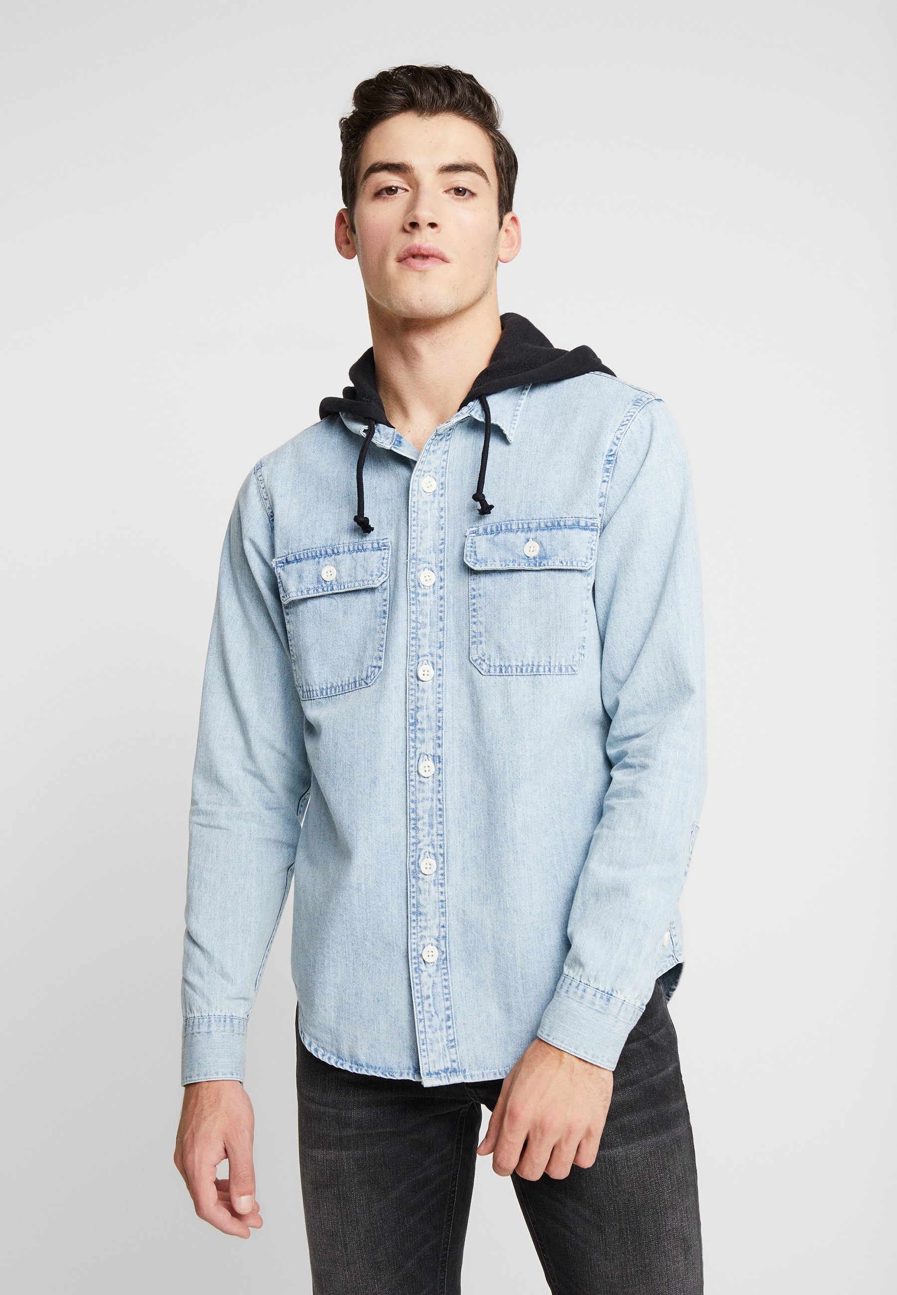Hollister Co. HOOD Skjorte acid denim Zalando.no Hollister Co. HOOD Skjorte acid denim Zalando.no