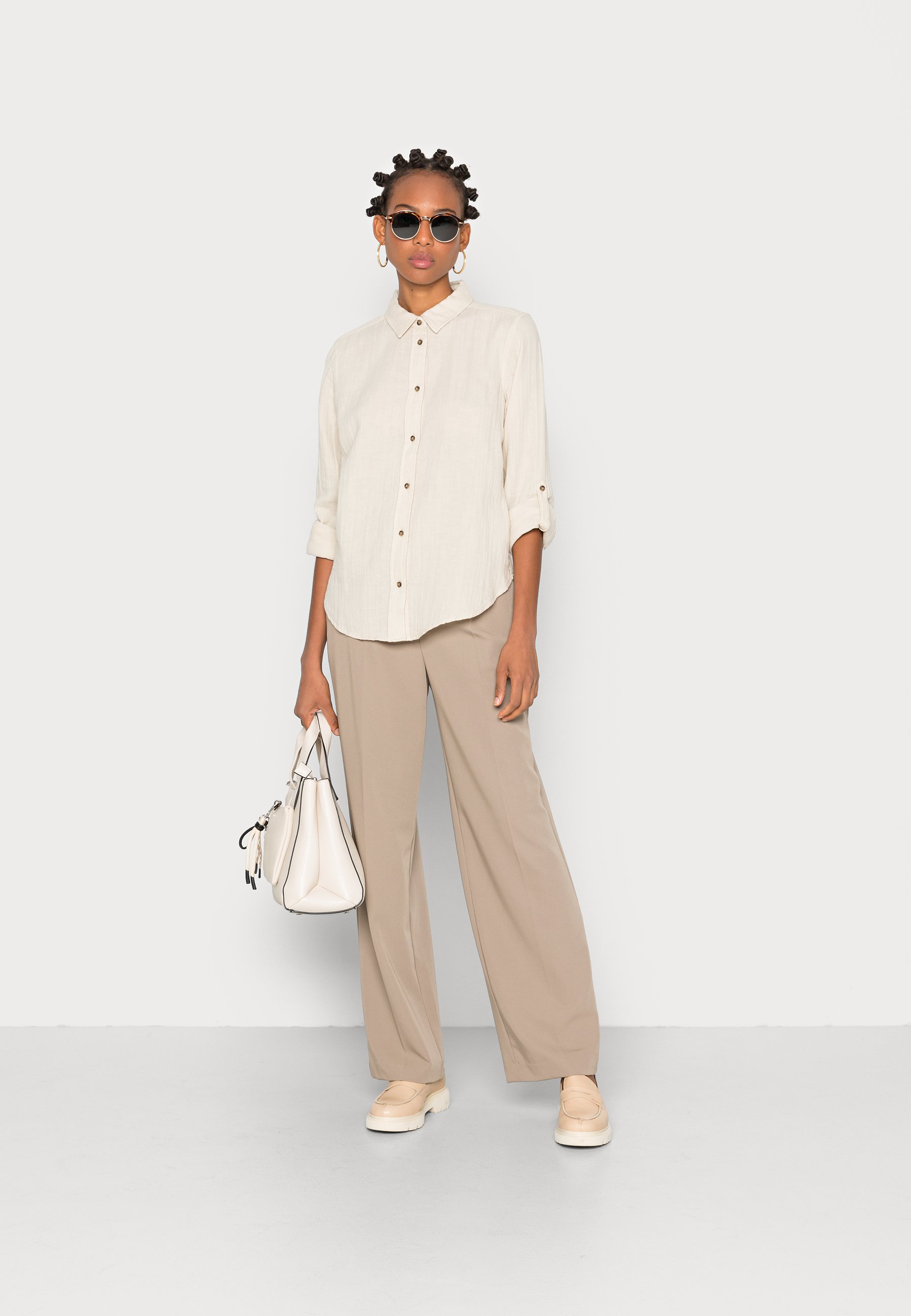 TOM TAILOR BLOUSE SOLID CRINKLE 
