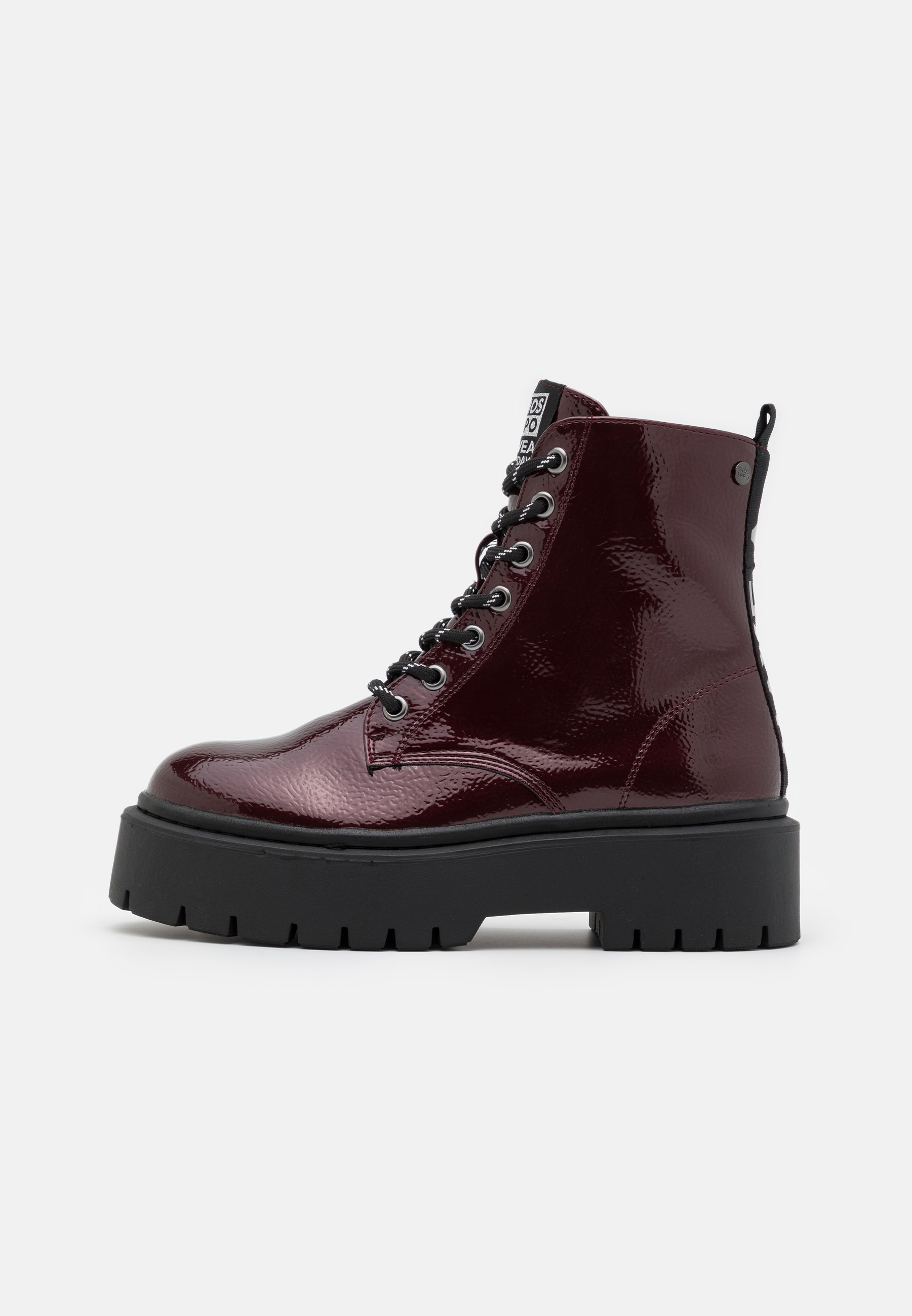Botines Burdeos Con Cordones Y Cremallera, Forro En Pata De Gallo Levi's |  Querolets | Querol
