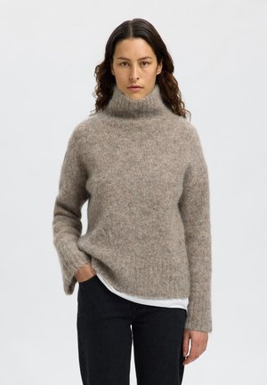 SLFGABRIELLA HIGH NECK  - Trui - steel gray
