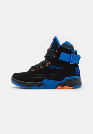 33 - High-top trainers - black/orange/ blue