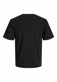 Zwarte T-shirt met korte mouwen, gemaakt van katoen, met een ronde halslijn en een comfortabele pasvorm. Glad textuur, zonder zichtbare patronen of prints.