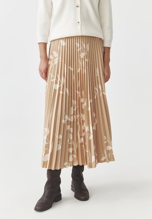 Pleated skirt - beige