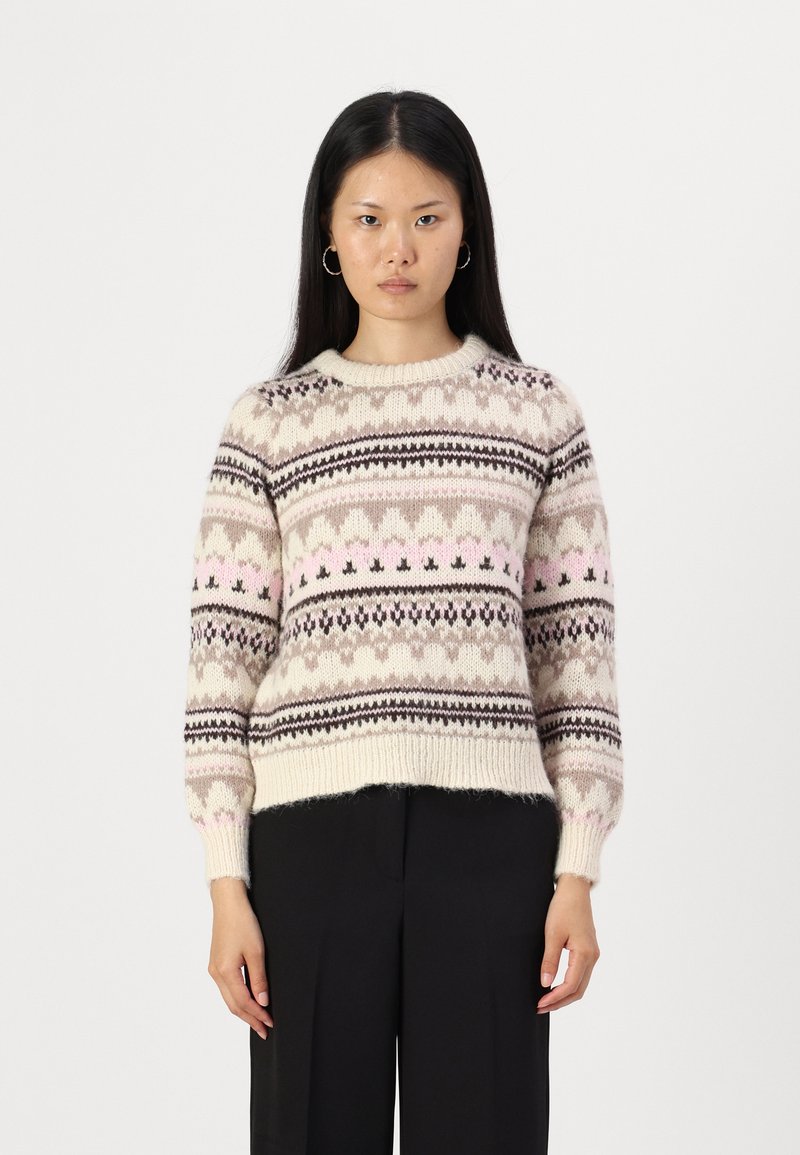 ONLY ONLMONTANA LIFE O NECK  - Vesta - whitecap gray/chocolate torte/silver mink/fairy tale
