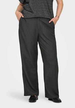 HOSE GERADE  - Stoffhose - dark grey melange