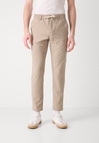 BOSS TAPERED - Trousers - light beige