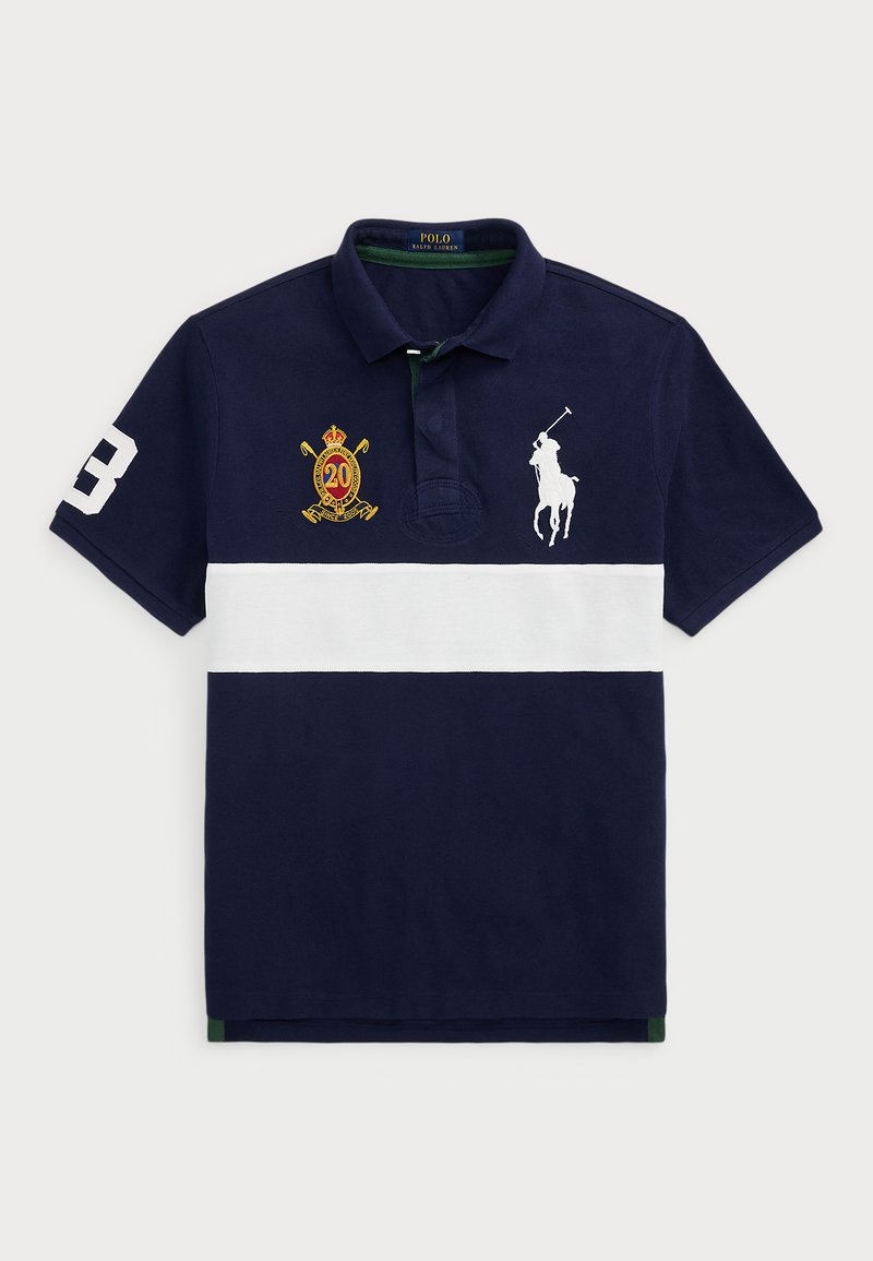 Polo Ralph Lauren CUSTOM SLIM FIT 20TH ANNIVERSARY POLO - Pólóing - newport navy/white