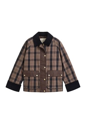 GANT, CHECKED WAXED JACKET - Ελαφρύ μπουφάν - faded taupe