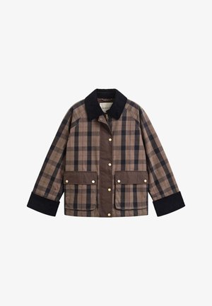 GANT, CHECKED WAXED JACKET - Ελαφρύ μπουφάν - faded taupe