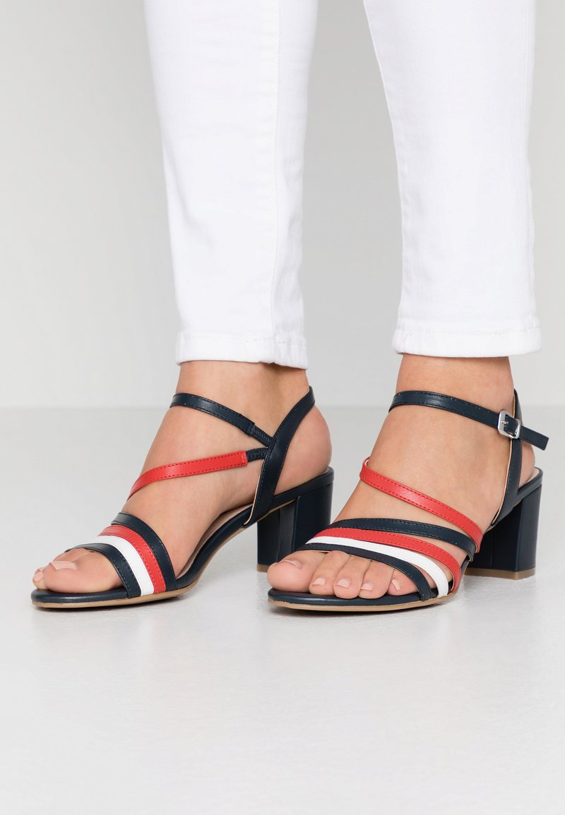 Caprice Sandals - ocean/red/white