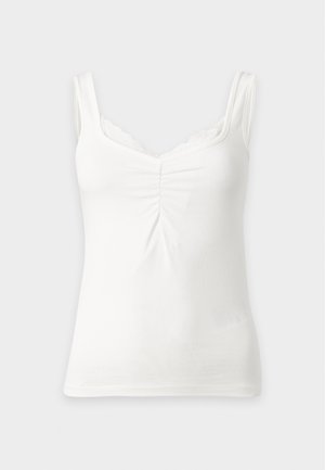 Gina Tricot, DETAIL SINGLET - Débardeur - offwhite