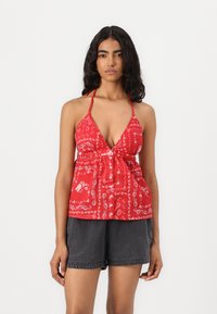 Hollister Co. - HALTER BACK OPEN - Top - red Thumbnail Image 1