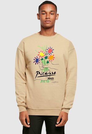Merchcode APOH - PICASSO FLOWERS OF PEACE CREWNECK - Pusa - unionbeige