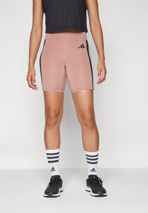 adidas Performance OPTIME ESSENTIALS 3STRIPES SHORT LEGGINGS - Retuusid - warm clay/black
