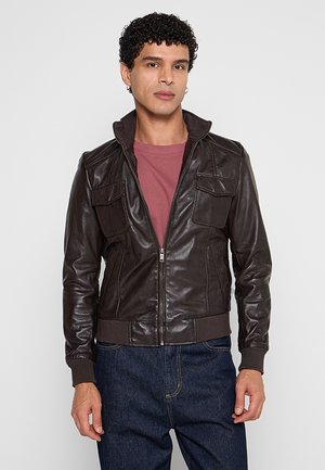 BJORN - Leren jas - dark chocolate