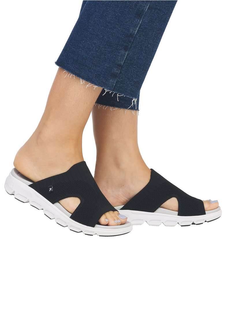 Rieker Sport Mules - schwarz