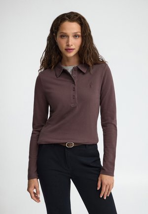 Polo Club, POLOSHIRT WOMAN RIGBY GO PRIYANKA POLO IO LONG SLEEVE SLIM FIT - Polo - plum