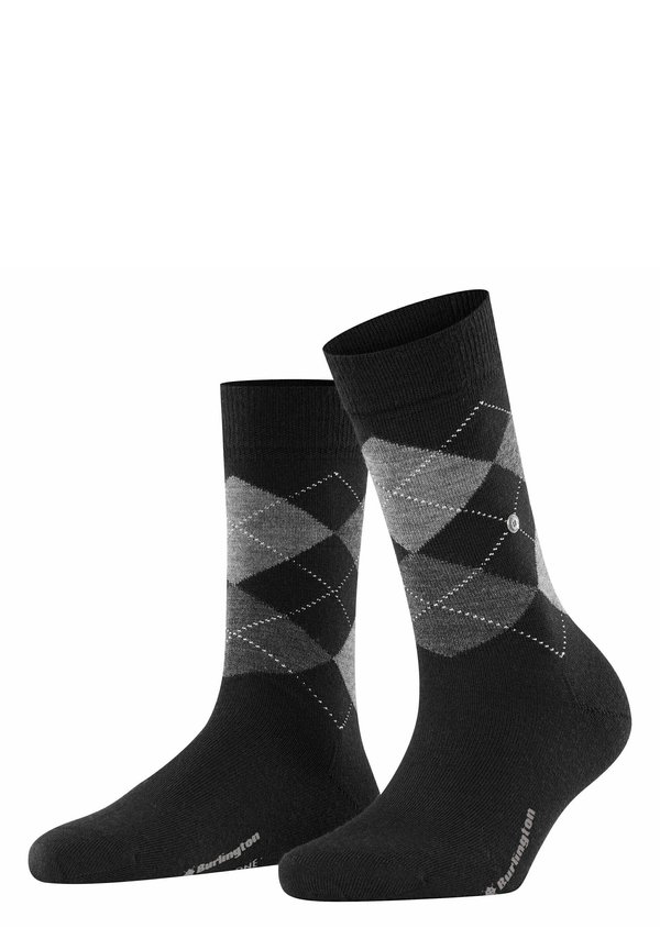 MARYLEBONE - RAUTENMUSTER ONESIZE - Socken - schwarz