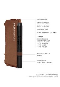 NUDESTIX MAGNETIC MATTE EYE COLOR - Ögonbrynspenna - chocolate
