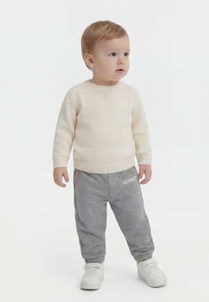 Versace PANT LOGO KIDS PRINT UNISEX - Joggebukse - grey/white
