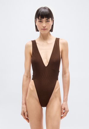 HIGH LEG SWIMSUIT - Costum de baie - brown