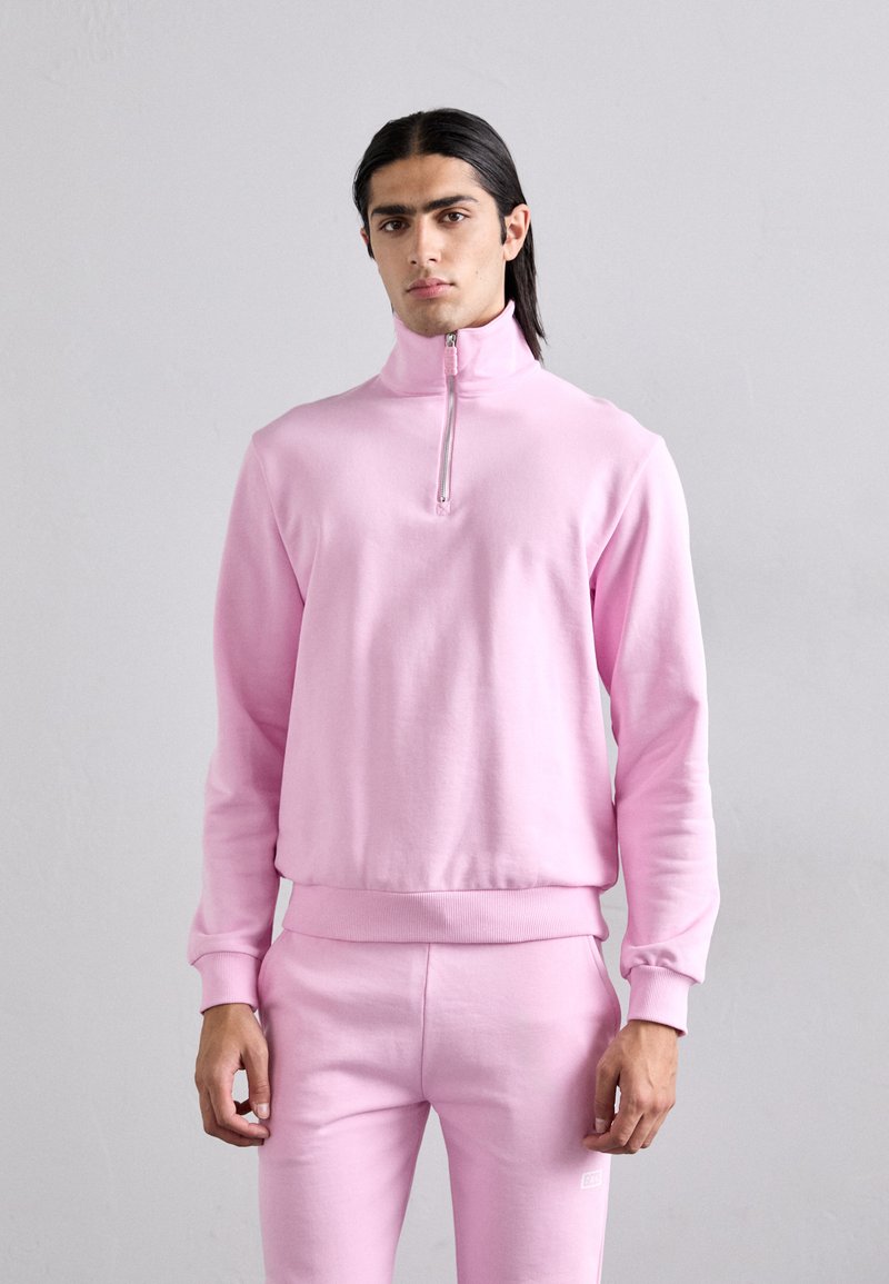GCDS ESSENTIALS HALF ZIP - Sweatshirt - pink