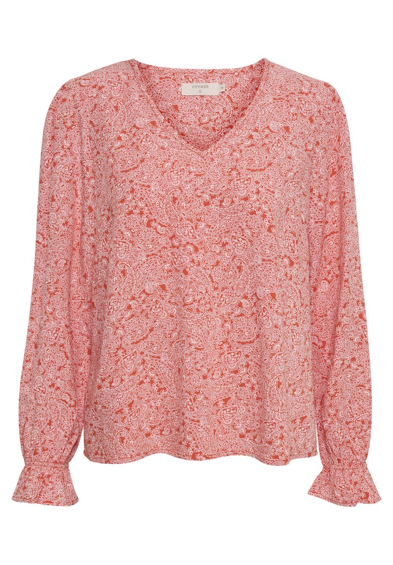 Cream Blouse rood