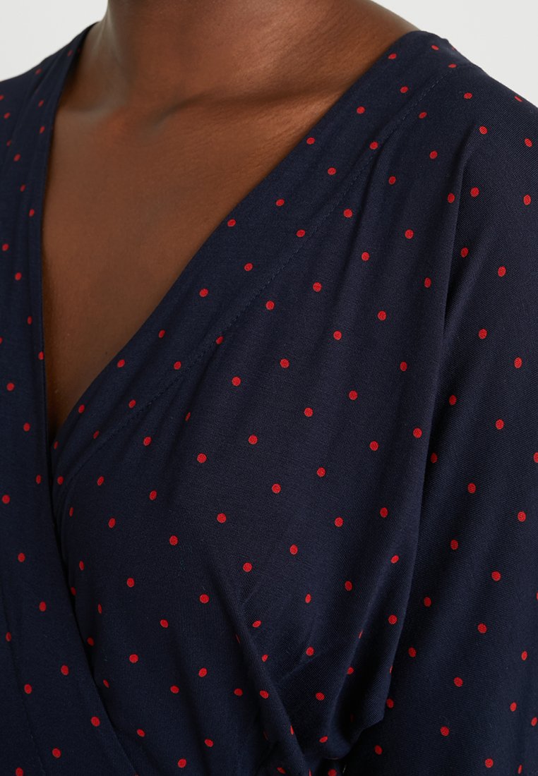 whistles spot wrap jersey dress