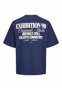 Jack & Jones JORROXBURY TYPE TEE CREW NECK - Apdrukāts T-krekls - ocean cavern