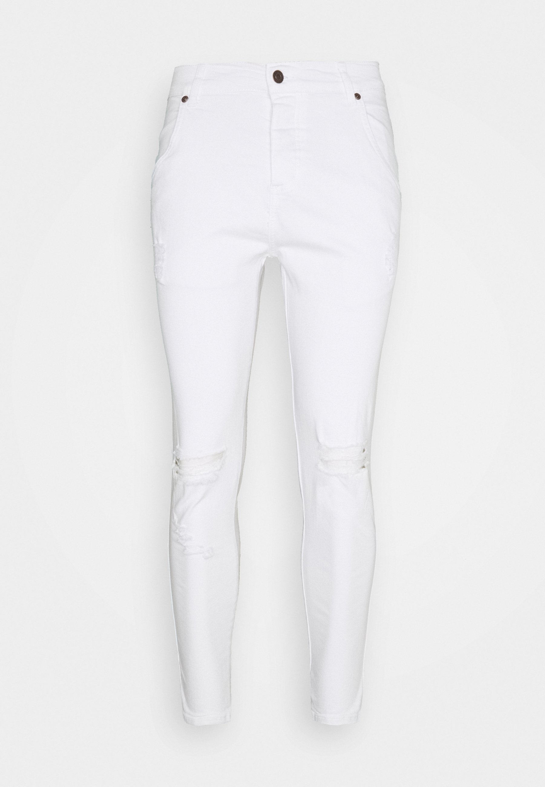 SIKSILK DISTRESSED - Vaqueros pitillo - white/blanco - Zalando.es