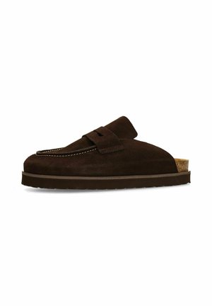 Pantolette flach - brown