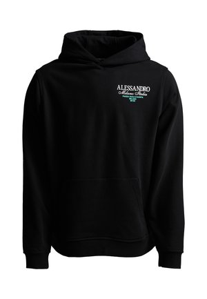 Alessandro Zavetti, MONTANELLI OTH HOOD - Hoodie - black optic white legacy blue