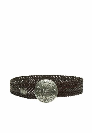 CONTRAST PLAITED - Cintura intrecciata - dark brown