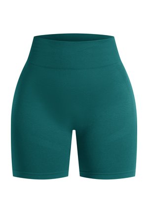 Smilodox MARIA SOLID SHORTS SCRUNCH KURZE HOSE SEAMLESS - Tights - dunkel grün