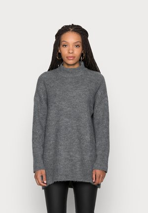 ONLY Petite ONLKARINNA HIGHNECK - Pullover - medium grey melange