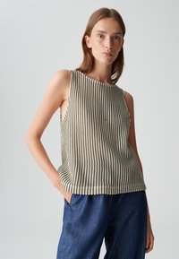 OPUS REGULAR FIT CROCHET - Top - olive leaf