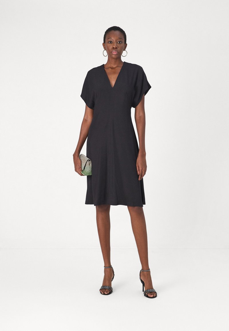 Calvin Klein FIT & FLARE DRESS - Day dress - black - Zalando.co.uk Calvin Klein FIT & FLARE DRESS - Day dress - black - Zalando.co.uk