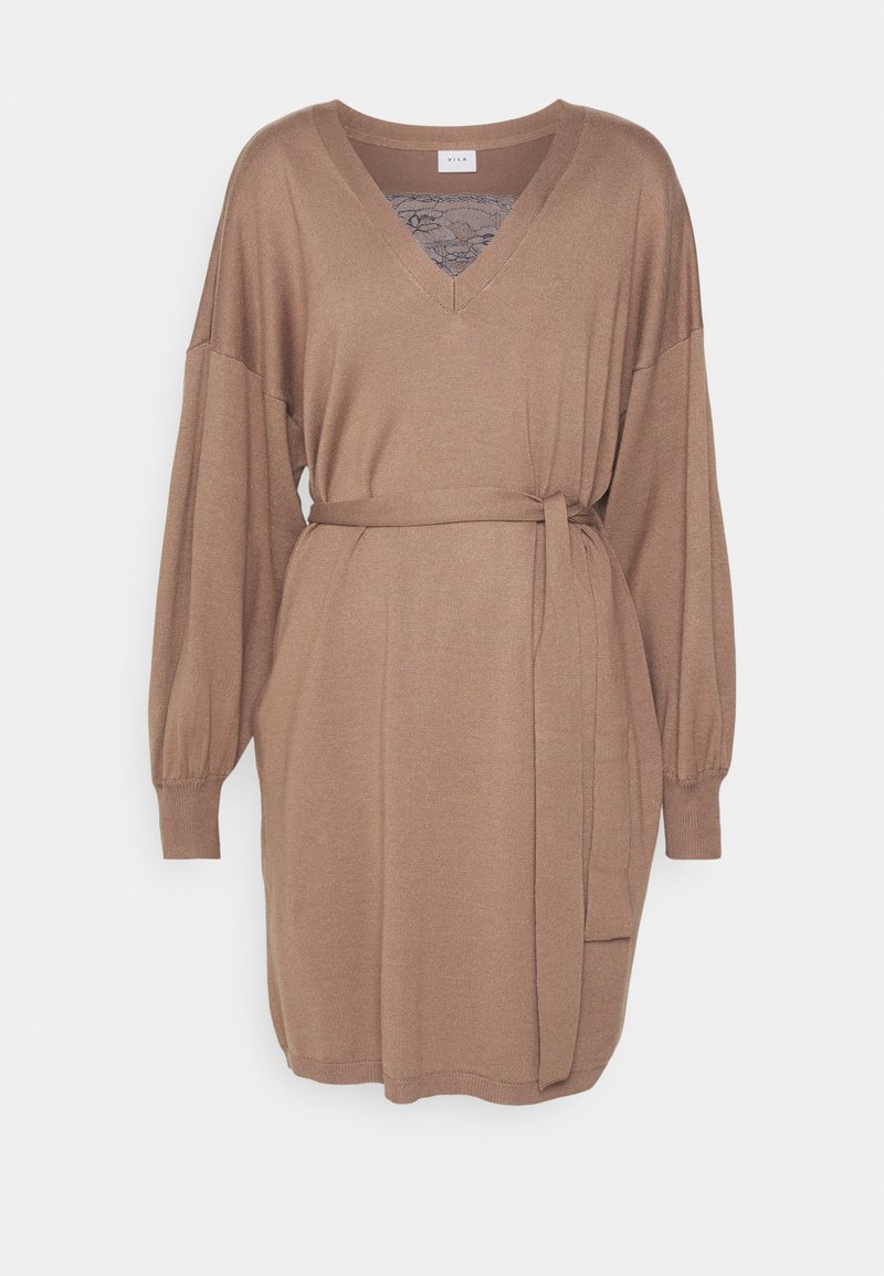 Vila Petite Gebreide jurk bruin